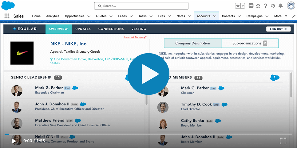 Equilar ExecAtlas for Salesforce Video